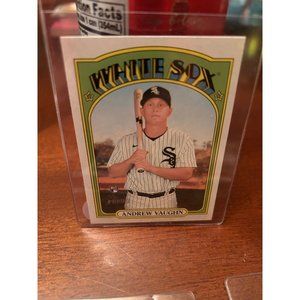 2021 Topps Heritage high number baseball rookie card of Andrew Vaughn #624